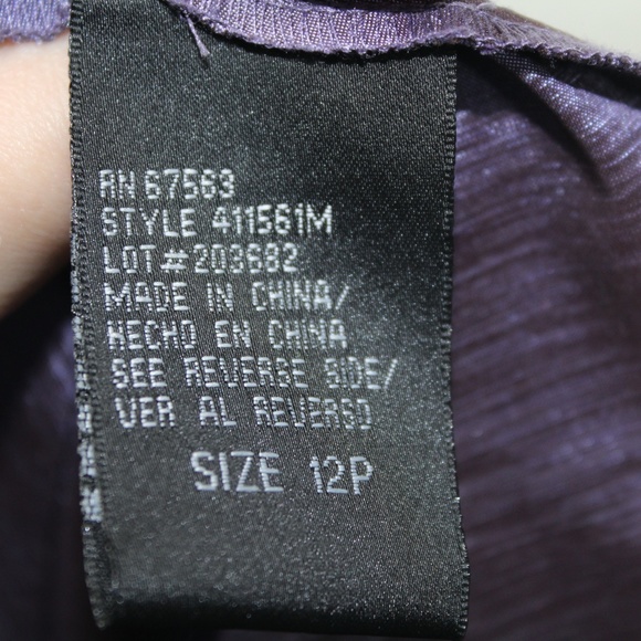 Rosette and Ruched Purple Party Dress - Picture 9 of 9